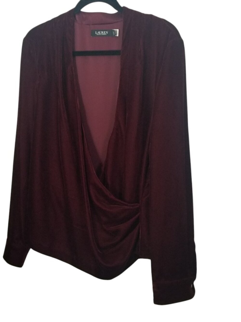 Lauren Ralph Lauren Professional Elevated Closet Staple Burgundy Velvet Sz 14